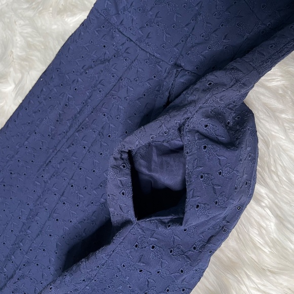 Like New [Lilly Pulitzer] Navy Blue <Cyndi> Eyelet Midi Dress | 00 · XXS - Picture 12 of 16